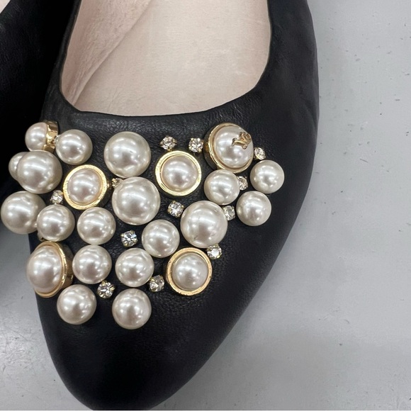 New Louise et Cie Women’s Arella Flat Size 10M Black Pearl Detail Rhinestone 40 - Picture 11 of 11